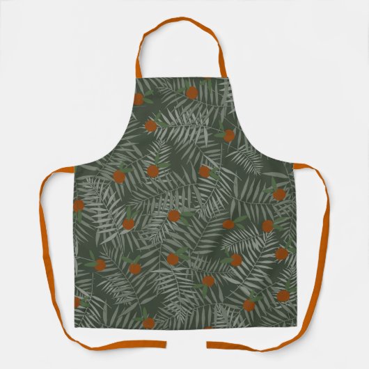 Palm-Blätter und Orangen Schürze (Vorderseite)
