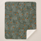 Palm-Blätter und Orangen Sherpadecke (Vorderseite)