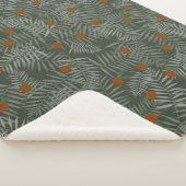 Palm-Blätter und Orangen Sherpadecke (3/4)