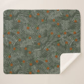 Palm-Blätter und Orangen Sherpadecke (Vorderseite (Horizontal))