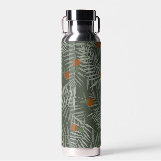 Palm-Blätter und Orangen Trinkflasche (Vorne)