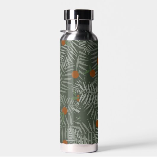 Palm-Blätter und Orangen Trinkflasche (Rechts)