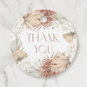 Palm Blätter und Orchids Wreath Boho Baby Shower Geschenkanhänger (Vorderseite)