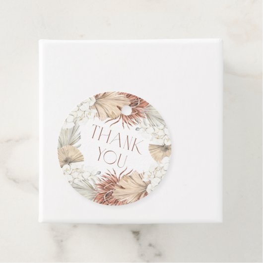 Palm Blätter und Orchids Wreath Boho Brautparty Geschenkanhänger (Beispiel)