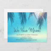 Palm Blätter verschieben Ankündigung Postkarte (Vorne/Hinten)