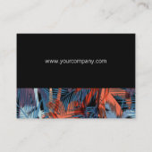 Palm-Blätter Visitenkarte (Rückseite)