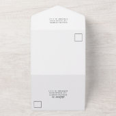 Palm Blätter Wedding All In One Einladung (Außenbereich)