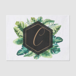 Palm Blätter Weißes Gold Seidenpapier