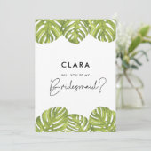 Palm Blätter Werden Sie meine überhängende Karte s (Stehend Vorderseite)