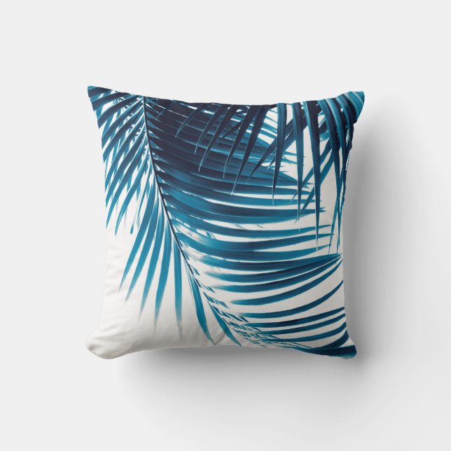 Palm  Blue Vibes #1 Kissen (Vorderseite)