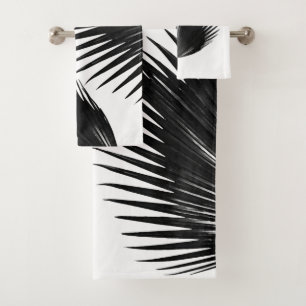 Palm Botanical Tropical Print Badhandtuch Set