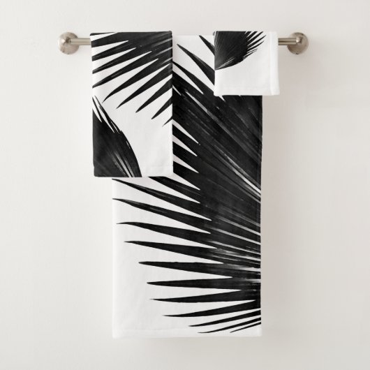 Palm Botanical Tropical Print Badhandtuch Set (Insitu)