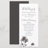 Palm Breeze | Hochzeitsprogramm Weiß Programm (Vorne/Hinten)