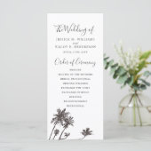Palm Breeze | Hochzeitsprogramm Weiß Programm (Stehend Vorderseite)