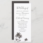 Palm Breeze | Hochzeitsprogramm White Programm (Vorne/Hinten)