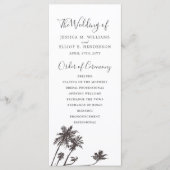 Palm Breeze | Hochzeitsprogramm White Programm (Vorderseite)