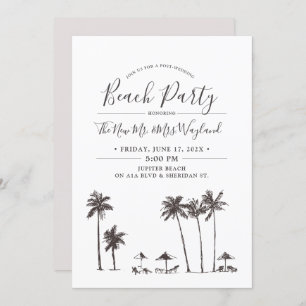 Palm Breeze Post Wedding Beach Party Einladung