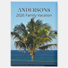 Palm Breeze Shoreline | Family Name & Trip Year Magnet