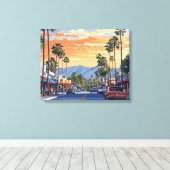 PALM CANYON DRIVE-PALM SPRINGS CA LEINWANDDRUCK (Insitu (Holzboden))