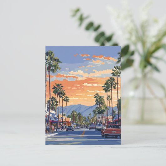 PALM CANYON DRIVE-PALM SPRINGS CA Postcard Postkarte (Stehend Vorderseite)