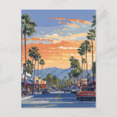 PALM CANYON DRIVE-PALM SPRINGS CA Postcard Postkarte (Vorderseite)
