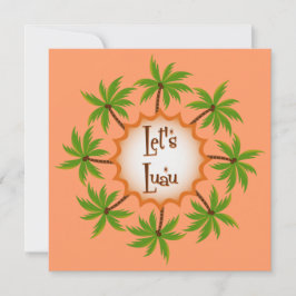 Palm Circle Luau Einladung