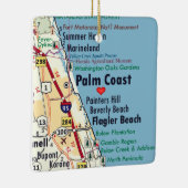Palm Coast FL Map Keramikornament (Rechts)