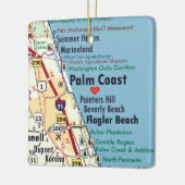 Palm Coast FL Map Keramikornament (Links)