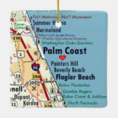 Palm Coast FL Map Keramikornament (Rückseite)