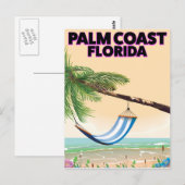Palm Coast Florida Reiseplakat. Postkarte (Vorne/Hinten)
