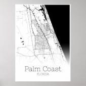 Palm Coast Map - Florida - City Map Poster (Vorne)