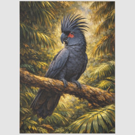 Palm Cockatoo Decoupage Seidenpapier (Vorderseite)