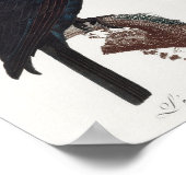 Palm Cockatoo, Probosciger aterrimus Parrot Poster (Ecke)