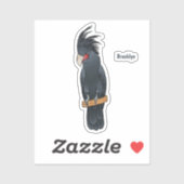 Palm Cockatoo Vogel Cartoon Illustration Aufkleber (Blatt)