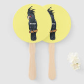 Palm Cockatoo Vogel Cartoon Illustration Fächer (Vorne und Hinten)