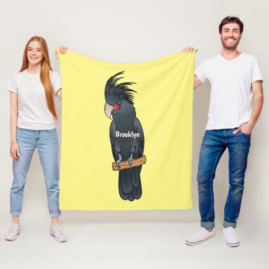 Palm Cockatoo Vogel Cartoon Illustration Fleecedecke (Beispiel)