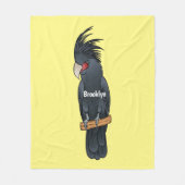 Palm Cockatoo Vogel Cartoon Illustration Fleecedecke (Vorderseite)
