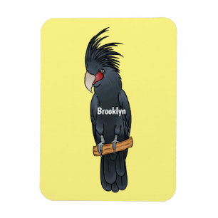 Palm Cockatoo Vogel Cartoon Illustration Magnet