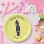 Palm Cockatoo Vogel Cartoon Illustration Pappteller (Party)