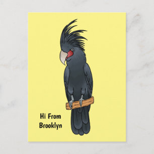 Palm Cockatoo Vogel Cartoon Illustration Postkarte