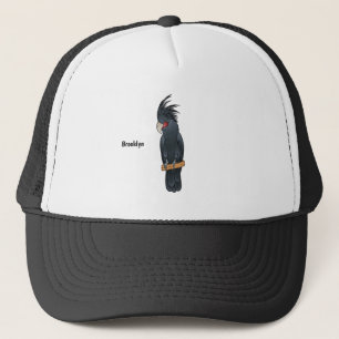 Palm Cockatoo Vogel Cartoon Illustration Truckerkappe