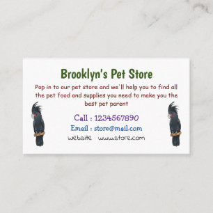 Palm Cockatoo Vogel Cartoon Illustration Visitenkarte