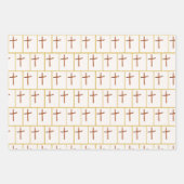 Palm Cross auf Weiß Geschenkpapier Set (Vorderseite 3)