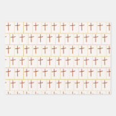 Palm Cross auf Weiß Geschenkpapier Set (Vorderseite 2)