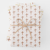 Palm Cross auf Weiß Geschenkpapier Set (Beispiel)