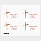 Palm Cross Personalisiert Christening & Communitat Rechteckiger Aufkleber (Blatt)