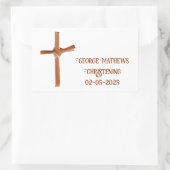 Palm Cross Personalisiert Christening & Communitat Rechteckiger Aufkleber (Tasche)