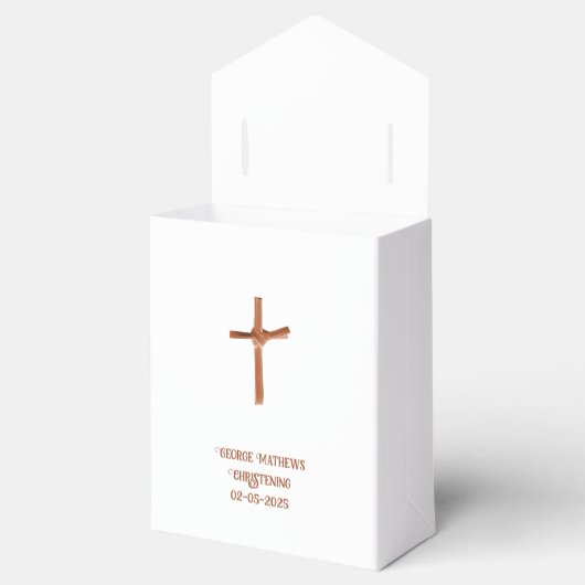 Palm Cross Personalisiert, Christening oder Kommun Geschenkschachtel (Geöffnet)