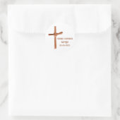 Palm Cross Personalisiert Runder Aufkleber (Tasche)