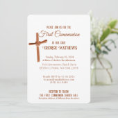 Palm Cross Personalisierte religiöse Veranstaltung Einladung (Stehend Vorderseite)